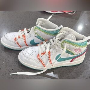 Jordan 1 mid “multi knit” shoes